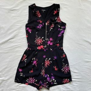 Express Floral Print Romper